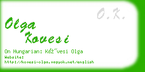 olga kovesi business card